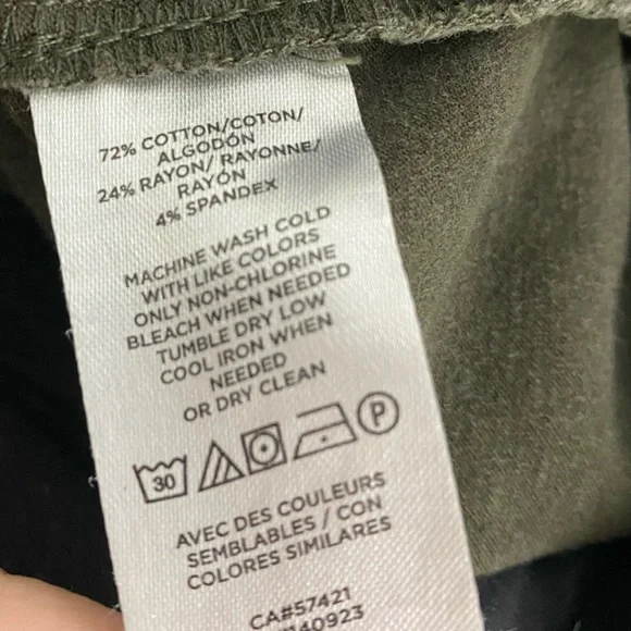 Loft Outlet, Army Green Skinny Ankle Petite Pants - Picture 5 of 5